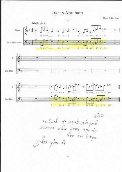 ברכות ממלחין אורטוריית אברהם ברוך ברלינר