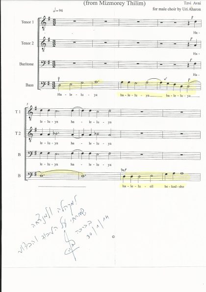 הקדשה מאת המלחין צבי אבני